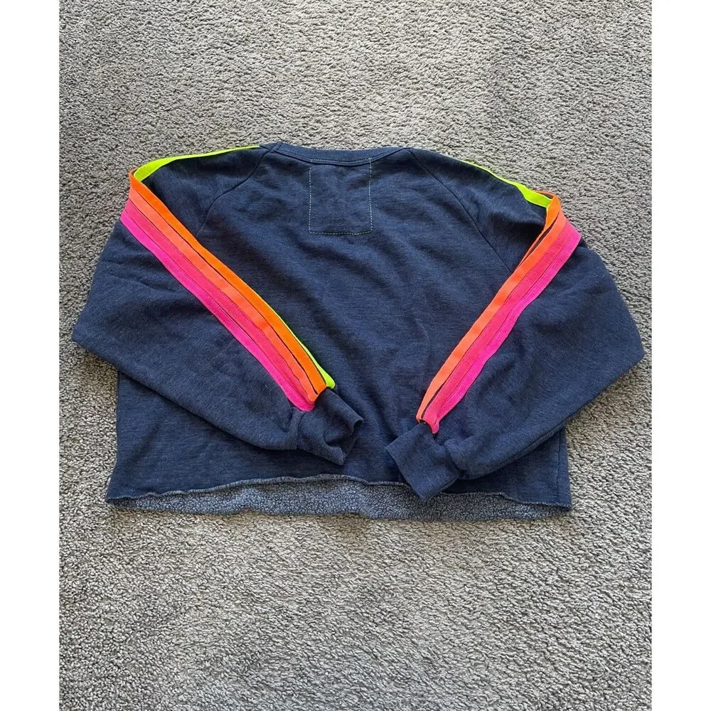 Aviator Nation Bolt Cropped Sweatshirt Sz XL Surfer Loungewear Streetwear Cozy - Picture 9 of 9